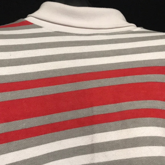 vtg white&red&gray dashers striped turtleneck - Picture 2 of 3